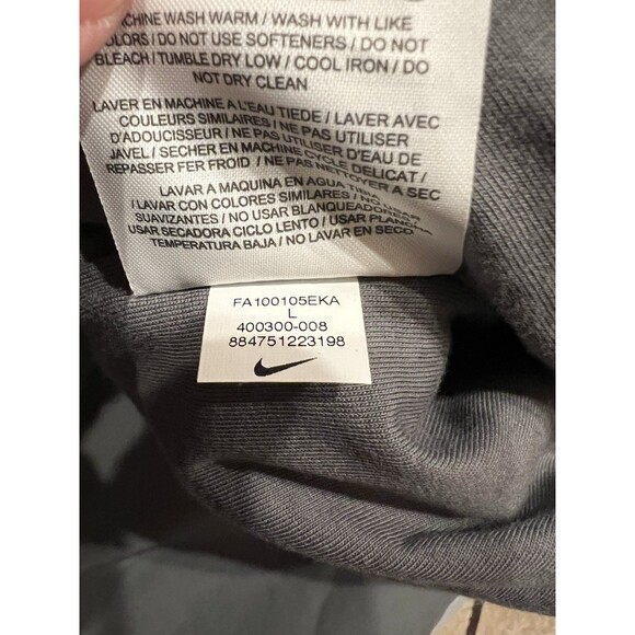 Y2K Nike Pants Mens L Grey Lined Windbreaker Baggy Track Drawstring 400300 NEW - Picture 9 of 9